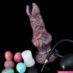 : Pneumatic Fantasy Sex Egg Laying Dildo with 5 Silicone Eggs Alien Dildos Spit Ball Anal Dildos Anal Plug Sex ToyC : Health Household