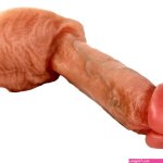 6 Realistic Semi Erect Silicone Pack and Play Dildo