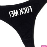 : Dirty Girl Undies Fuck Me Womens High Rise Sexy Thong Dirty Undies! Small Black: Clothing Shoes Jewelry