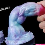 NNSX Silicone G-Spot Vibrator Anal Sex Toy with Suction Cup Ice Dragon Series Dildo for Male One Unit from Dhgate Vibrators