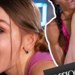 Fitness Rooms MILF lesbian Angel Dark fingering petite babe Arina Shypussy licking orgasm at the gym