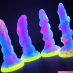 Threaded Monster Anal Dildo Butt Plug Dildo Riding