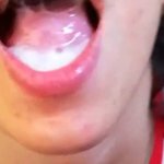 Quickie! POV Clothed blowjob cumplay swallow!
