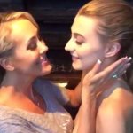 Hot lesbian Brandi love kiss