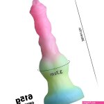 Liquid Silicone Strong Suction Soft Huge Alien Fluorescent Dildo Anal Toys Giant Monster Dildo
