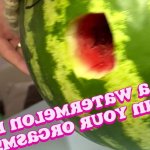 Allowed slave to fuck watermelon in her mouth like a slut. ASMR sounds like pussy
