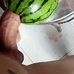 Fucking with a watermelon 2