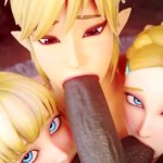 Zelda Linkle and Link sucking bbc