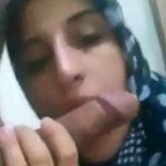 Hijab wife blowjob