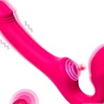 : Strapless Strap-On Double-Ended Dildo with 10 Modes Remote Control Anti-Slip Silicone Realistic G-Spot Anal Dildo Vibrator Vibrating Butt Plug Adult Sex Toys for Women Lesbian Couples SM Whips : Health