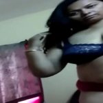 Desi aunty boobs show her bedroom