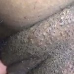 Ebony black solo wet masturbation