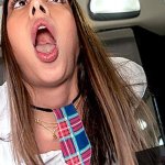 Fake Taxi Brunette Co-Ed needs a ride to college and is willing to fuck for it