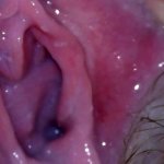 Big boobed girl taking a lot of fake cum inside her fertile pussy