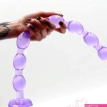 19 Inch Giant Anal Beads Purple