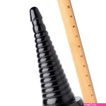 11.25 Inch Giant Ribbed Cone Huge Anal Toy TheDildoHub
