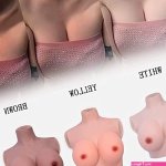 : TDHLW Silicone Breast Forms Fake Huge Boobs G Cup Breastplate Round Collar Fake Boobs Enhancer for Crossdressers Drag Queen Mastectomy TransgenderSilicone WhiteC : Clothing Shoes Jewelry