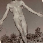 Western Photo Guild Male Nude in Elegant Pose