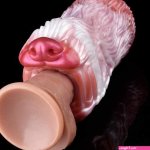 Silicone Wolf Head Pocket Pussy for Men