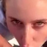 Daytime rooftop blowjob with a very happy ending