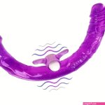 13.78in Double Ended Flexible Vibrating Double Penetration Cock Dildo