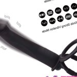 Double Penetration Dildo Vibrator With Cock Ring