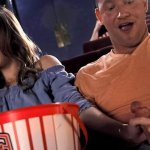 Movie date got interrupted by a sneaky handjob