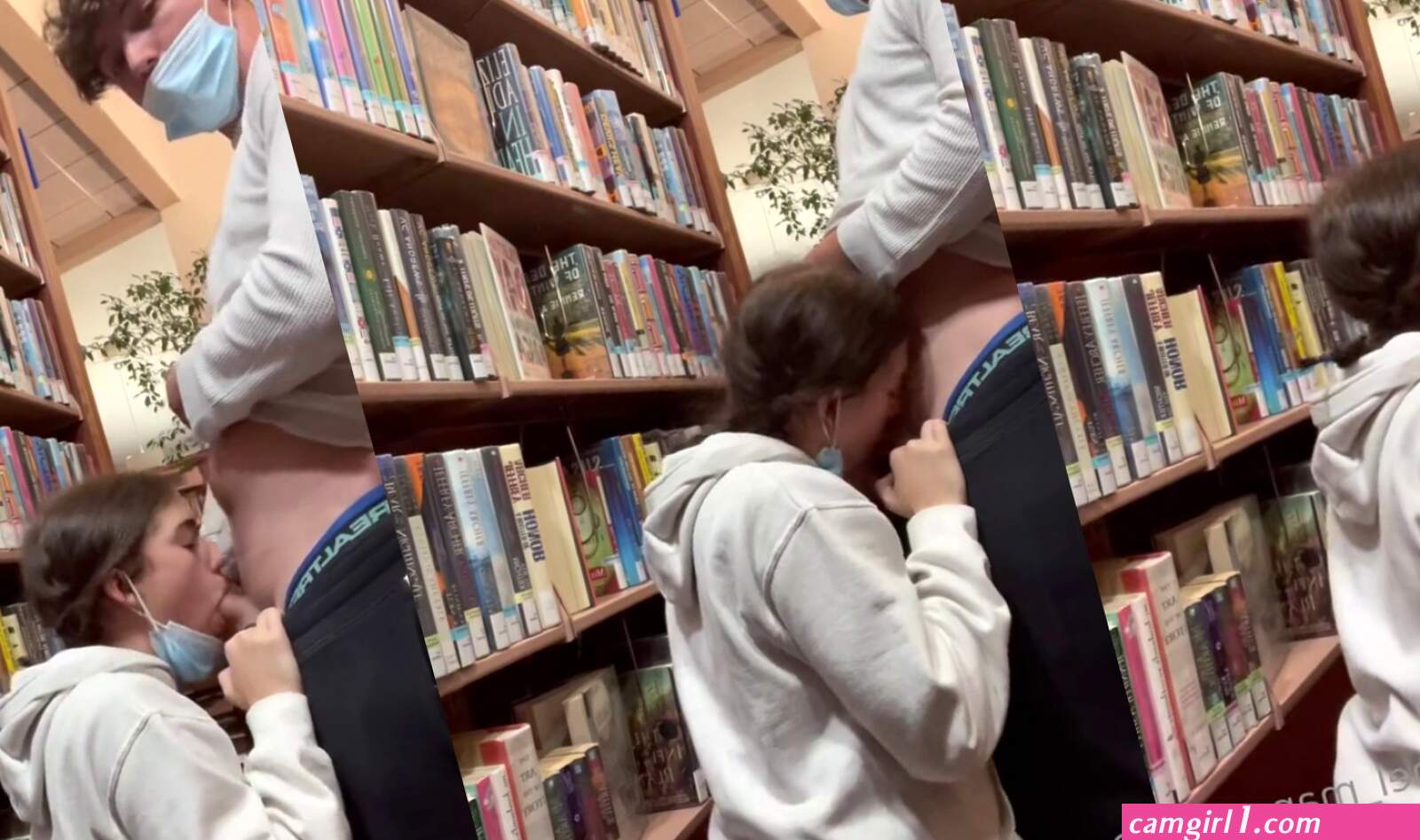 Blowjob in library (photos)